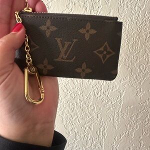 Louis Vuitton brown and tan Monogram Pouch
